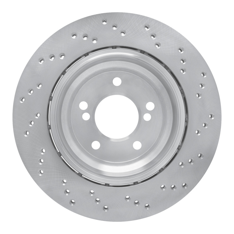 BMW M3 Brake Rotor (1) - Rear - R1 Concepts - Drilled Carbon Alloy Geomet - `06-`08